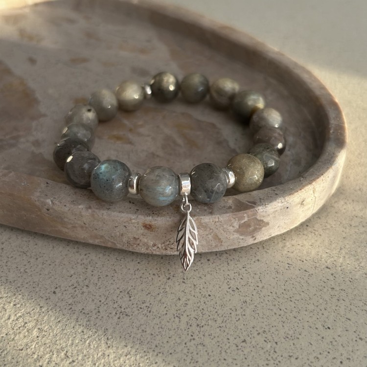 Bransoletka z labradorytem i srebrem  www.kgorajewelry.pl